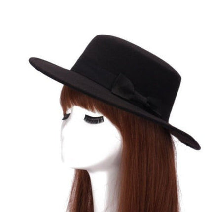 Chapeau en laine à bord large - Noir - M (56 - 58cm) | La boutique du chapeau