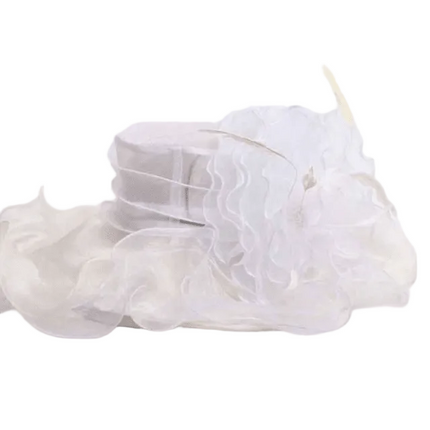 Chapeau en Organza - Blanc - M (56 - 58cm) | La boutique du chapeau