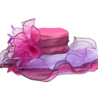 Chapeau en Organza - Rose/rouge - M (56 - 58cm) | La boutique du chapeau