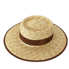 Chapeau en paille à large bord - Café rond - M (56 - 58cm) | La boutique du chapeau
