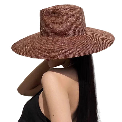 Chapeau en paille femme - Café - M (56 - 58cm) | La boutique du chapeau