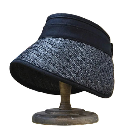 Chapeau en paille fine - Noir - Ajustable (du 54 au 59) | La boutique du chapeau