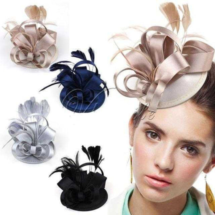 Chapeau Fascinateur avec pince - Blanc - | La boutique du chapeau