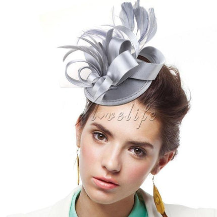 Chapeau Fascinateur avec pince - Blanc - | La boutique du chapeau