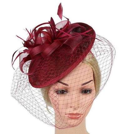 Chapeau Fascinator - Rouge - | La boutique du chapeau