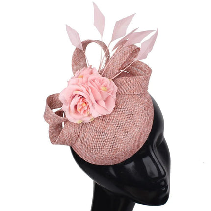 Chapeau Fascinator Brodé - Violet clair - | La boutique du chapeau