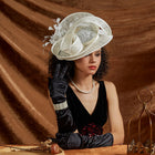Chapeau Fascinator Gala - Beige - | La boutique du chapeau