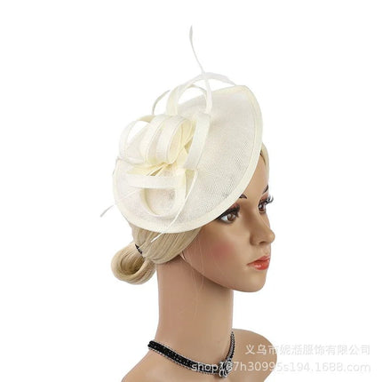 Chapeau Fascinator femme - Beige - | La boutique du chapeau