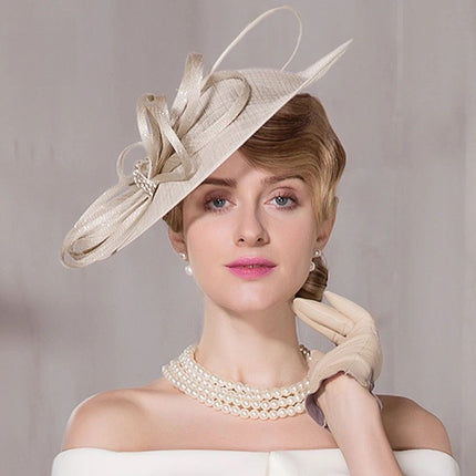 Chapeau Fascinator Mariage - Champagne - | La boutique du chapeau