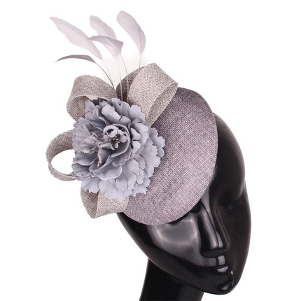 Chapeau Fascinator Soirée - Gris - | La boutique du chapeau
