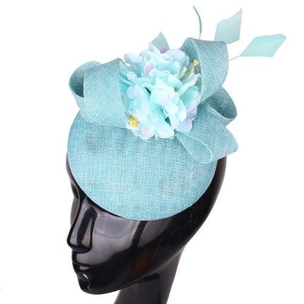 Chapeau Fascinator Soirée - Turquoise - | La boutique du chapeau