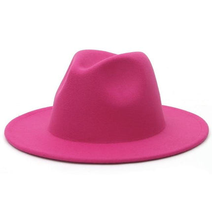 Chapeau Fedora à bord plat - Rose - M (56 - 58cm) | La boutique du chapeau