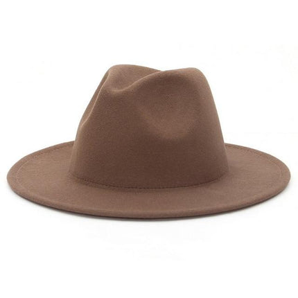 Chapeau Fedora à bord plat - Dark Camel - M (56 - 58cm) | La boutique du chapeau