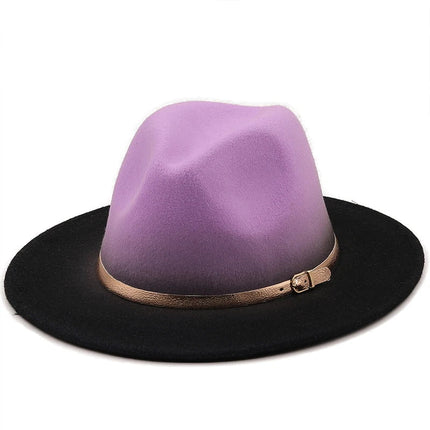 Chapeau Fedora Artistique pour Femme - Noir/violet - M (56 - 58cm) | La boutique du chapeau