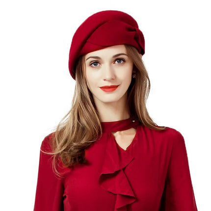 Chapeau Fedora Automne pour Femme - Rouge - | La boutique du chapeau