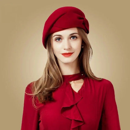 Chapeau Fedora Automne pour Femme - Rouge- | La boutique du chapeau
