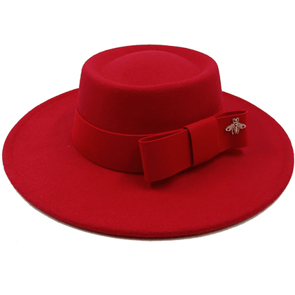Chapeau fedora unisexe coton - Rouge - M (56 - 58cm) | La boutique du chapeau