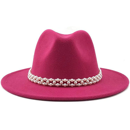 Chapeau Fedora Classique en Feutre - Rose - M (56 - 58cm) | La boutique du chapeau