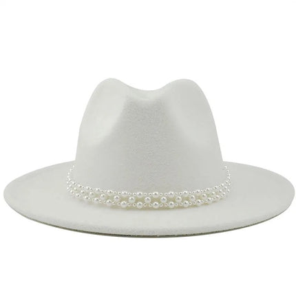 Chapeau Fedora Classique en Feutre - Blanc - M (56 - 58cm) | La boutique du chapeau
