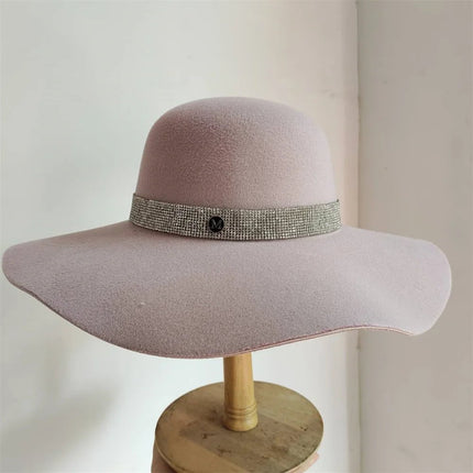 Chapeau fedora large bord coton - Violet - M (56 - 58cm) | La boutique du chapeau