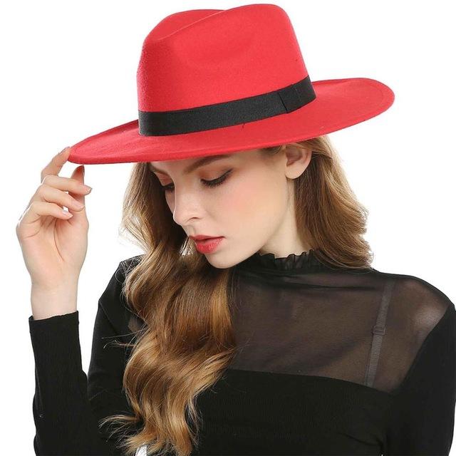 Chapeau Fédora en feutre de laine - Rouge - M (56 - 58cm) | La boutique du chapeau