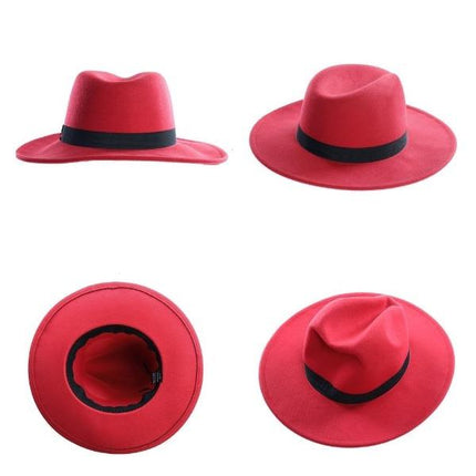Chapeau Fédora en feutre de laine - Bordeaux - M (56 - 58cm) | La boutique du chapeau