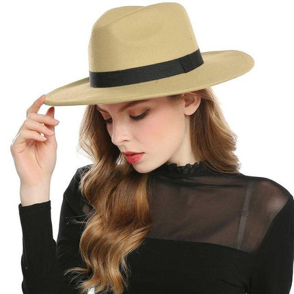 Chapeau Fédora en feutre de laine - Khaki - M (56 - 58cm) | La boutique du chapeau