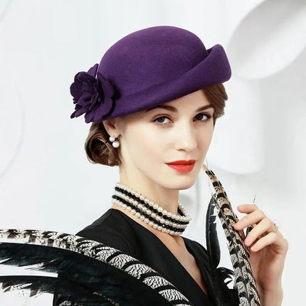 Chapeau fedora en laine - Violet - M (56 - 58cm) | La boutique du chapeau
