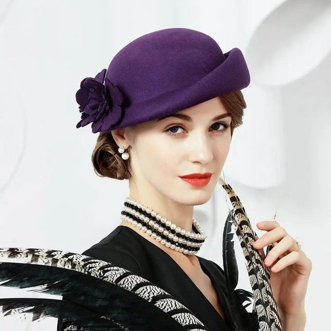 Chapeau fedora en laine - Violet - M (56 - 58cm) | La boutique du chapeau