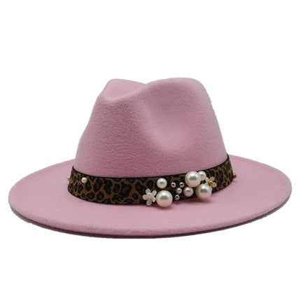 Chapeau Fedora en laine - Rose - M (56 - 58cm) | La boutique du chapeau