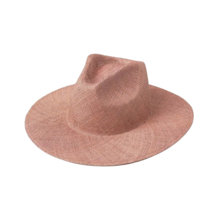 Chapeau Fedora en Paille pour Femme - Rose - M (56 - 58cm) | La boutique du chapeau