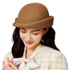 Chapeau fedora femme laine bord étroit hiver - Marron - M (56 - 58cm) | La boutique du chapeau