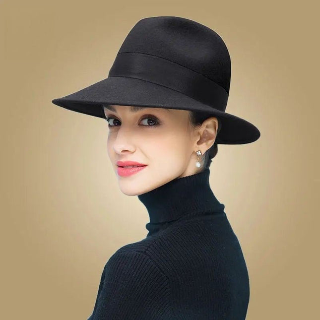 Chapeau fedora femme - Noir - M (56 - 58cm) | La boutique du chapeau