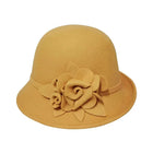Chapeau fedora feutre femme - Jaune - M (56 - 58cm) | La boutique du chapeau