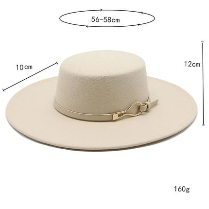 Chapeau Fedora Intemporel en Laine - Beige - M (56 - 58cm) | La boutique du chapeau
