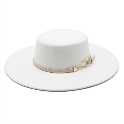 Chapeau Fedora Intemporel en Laine - Blanc - M (56 - 58cm) | La boutique du chapeau