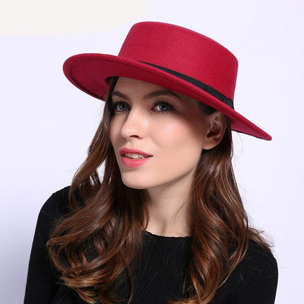 Chapeau Fedora jazz en laine - Bleu - M (56 - 58cm) | La boutique du chapeau
