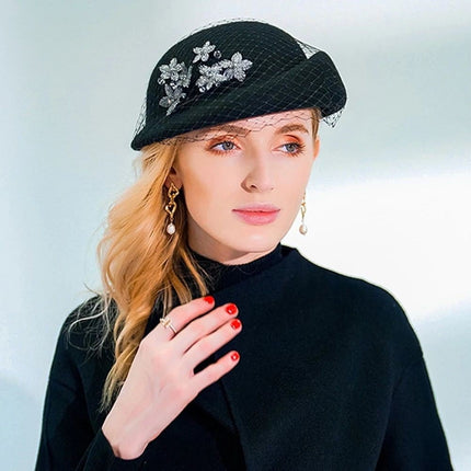 Chapeau fedora femme - Noir - M (56 - 58cm) | La boutique du chapeau