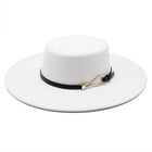 Chapeau Fedora Moderne en Feutre - Blanc - M (56 - 58cm) | La boutique du chapeau