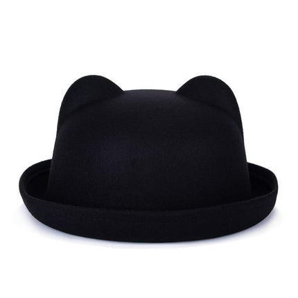 Chapeau fedora oreilles de chat - Marine - S (54 - 55cm) | La boutique du chapeau