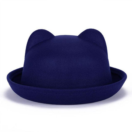 Chapeau fedora oreilles de chat - Bleu - S (54 - 55cm) | La boutique du chapeau
