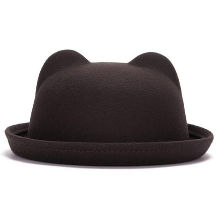 Chapeau fedora oreilles de chat - Café - S (54 - 55cm) | La boutique du chapeau