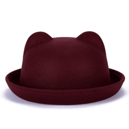 Chapeau fedora oreilles de chat - Violet - S (54 - 55cm) | La boutique du chapeau