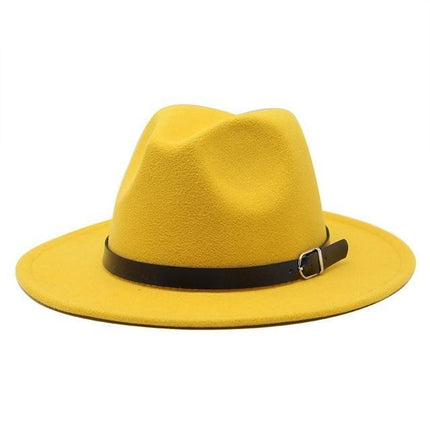 Chapeau Fedora unisexe - Jaune - M (56 - 58cm) | La boutique du chapeau