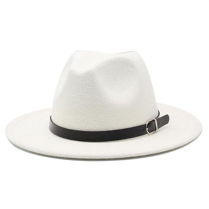 Chapeau Fedora unisexe - Blanc - M (56 - 58cm) | La boutique du chapeau