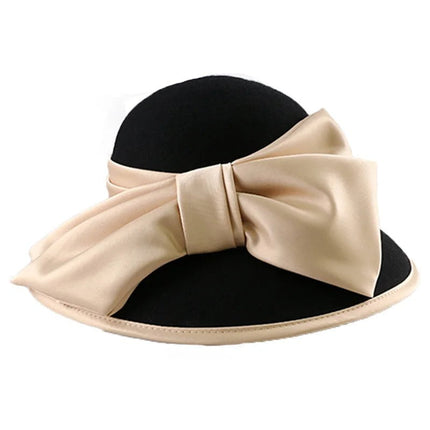 Chapeau fedora femme laine grand bord hiver - Noir - M (56 - 58cm) | La boutique du chapeau
