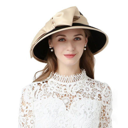 Chapeau fedora femme laine grand bord hiver - Kaki - M (56 - 58cm) | La boutique du chapeau