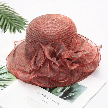 Chapeau femme voyage cérémonie - Rouge - M (56 - 58cm) | La boutique du chapeau