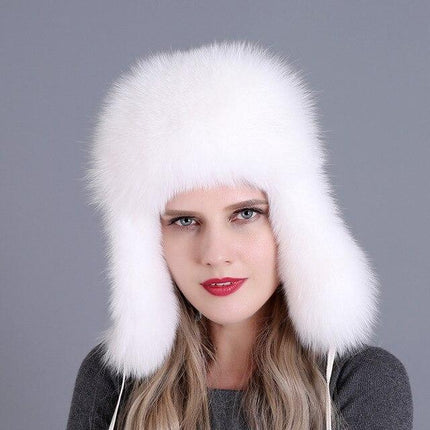 Chapeau femme avec rabat d'oreille - Blanc 7 - Adulte | La boutique du chapeau