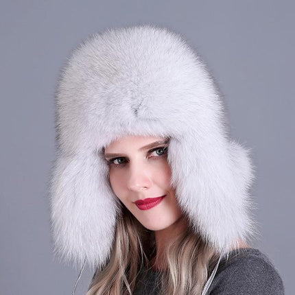 Chapeau femme avec rabat d'oreille - Blanc 5 - Adulte | La boutique du chapeau